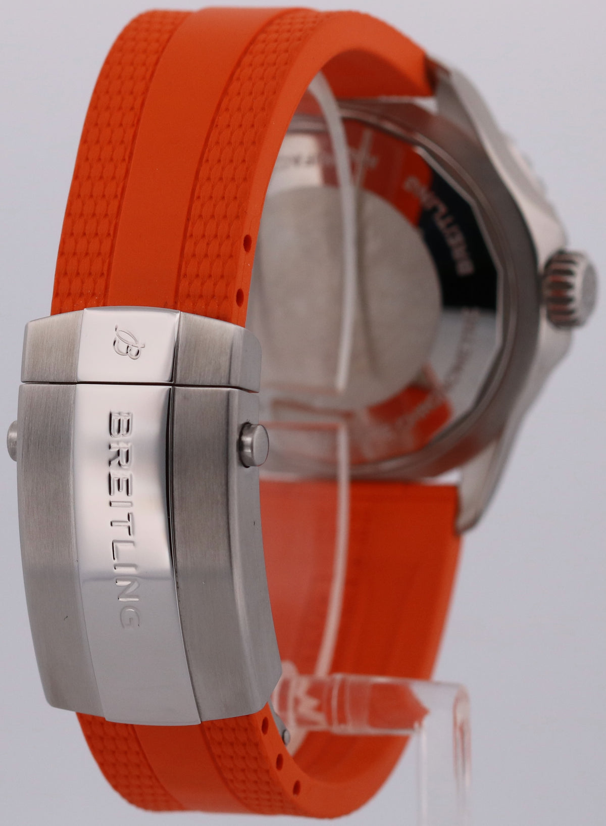 Breitling SuperOcean A17375 42mm Rainbow Orange Black Steel Automatic Watch