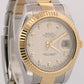 PAPERS Rolex Datejust II IVORY DIAMOND 18K Yellow Gold Steel 41mm 116333 BOX