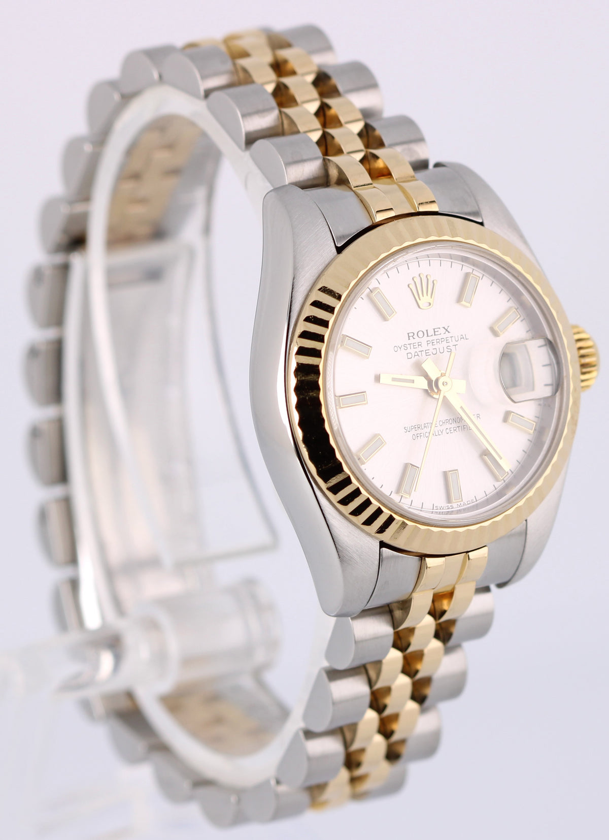 2005 Rolex Lady Datejust 26 179173 Two-Tone 18k Silver 26mm Watch Box Papers