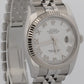 Rolex DateJust 116234 White Roman 18K Gold Steel Fluted Super Jubilee 36mm Watch