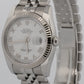 Rolex DateJust 116234 White Roman 18K Gold Steel Fluted Super Jubilee 36mm Watch