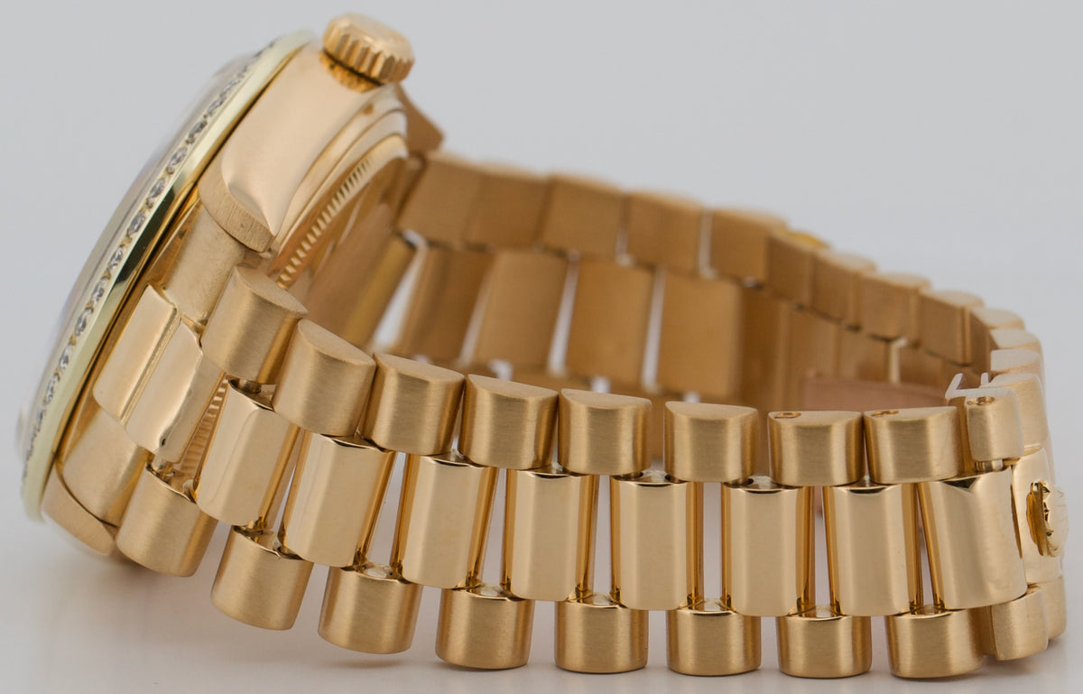 1979 Rolex Day-Date President 18038 Mother of Pearl Diamond 18K Gold 36mm Watch