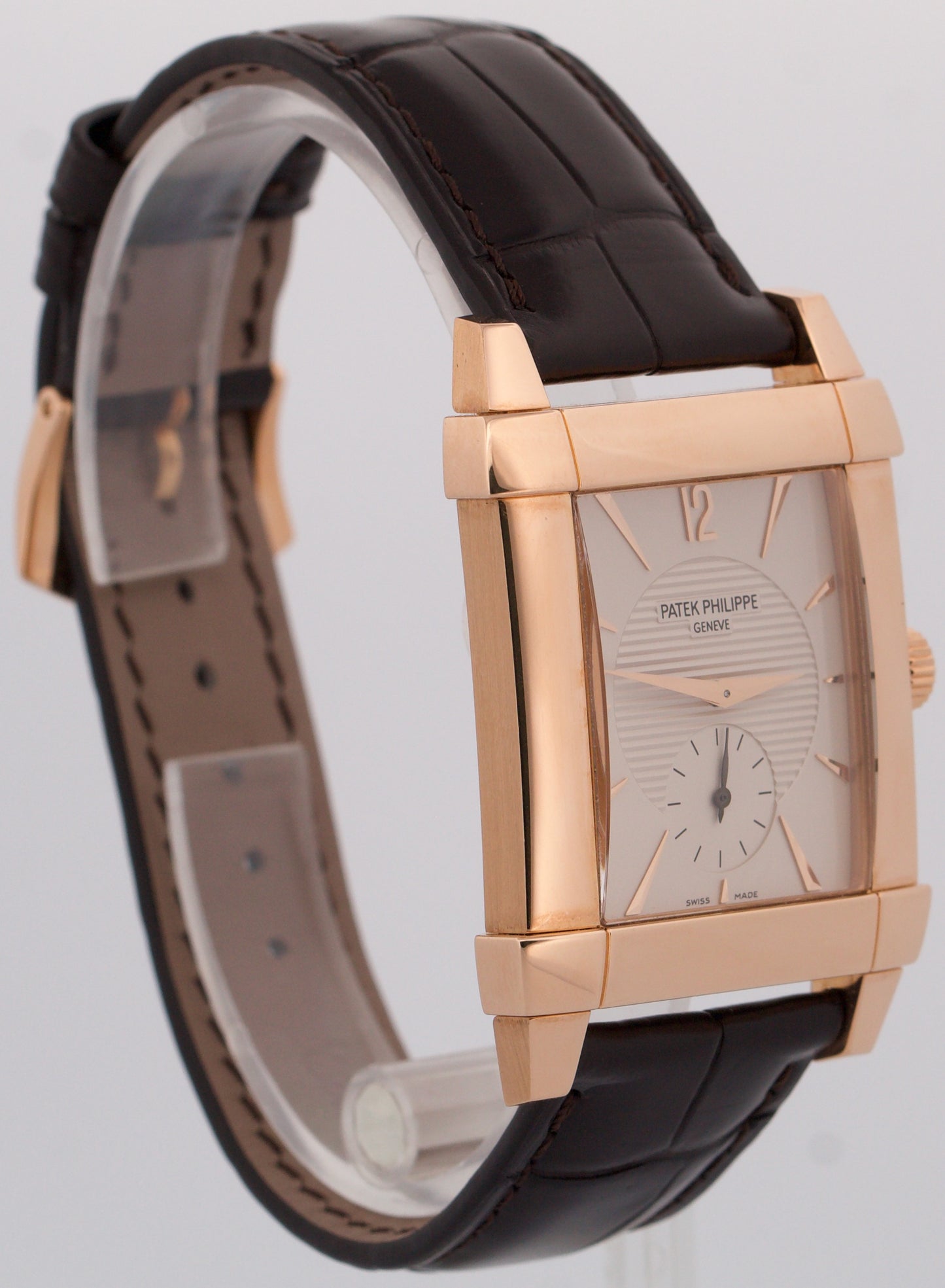 Patek Philippe Gondolo 18k Rose Gold IVORY 35mmX47mm Manual Leather 5111R Watch