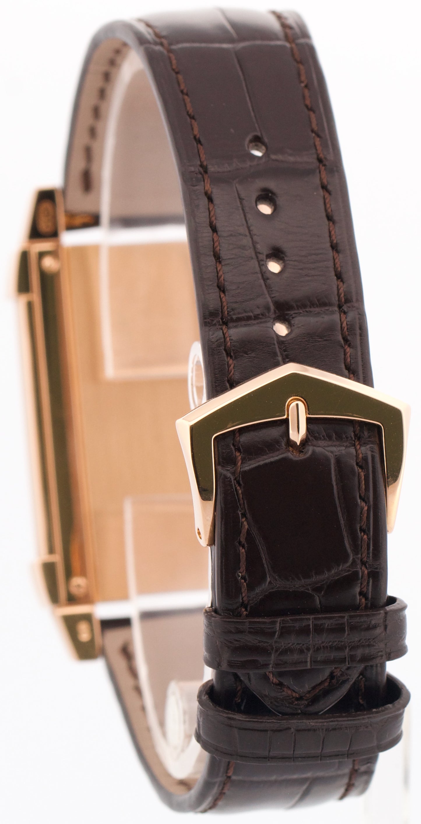 Patek Philippe Gondolo 18k Rose Gold IVORY 35mmX47mm Manual Leather 5111R Watch