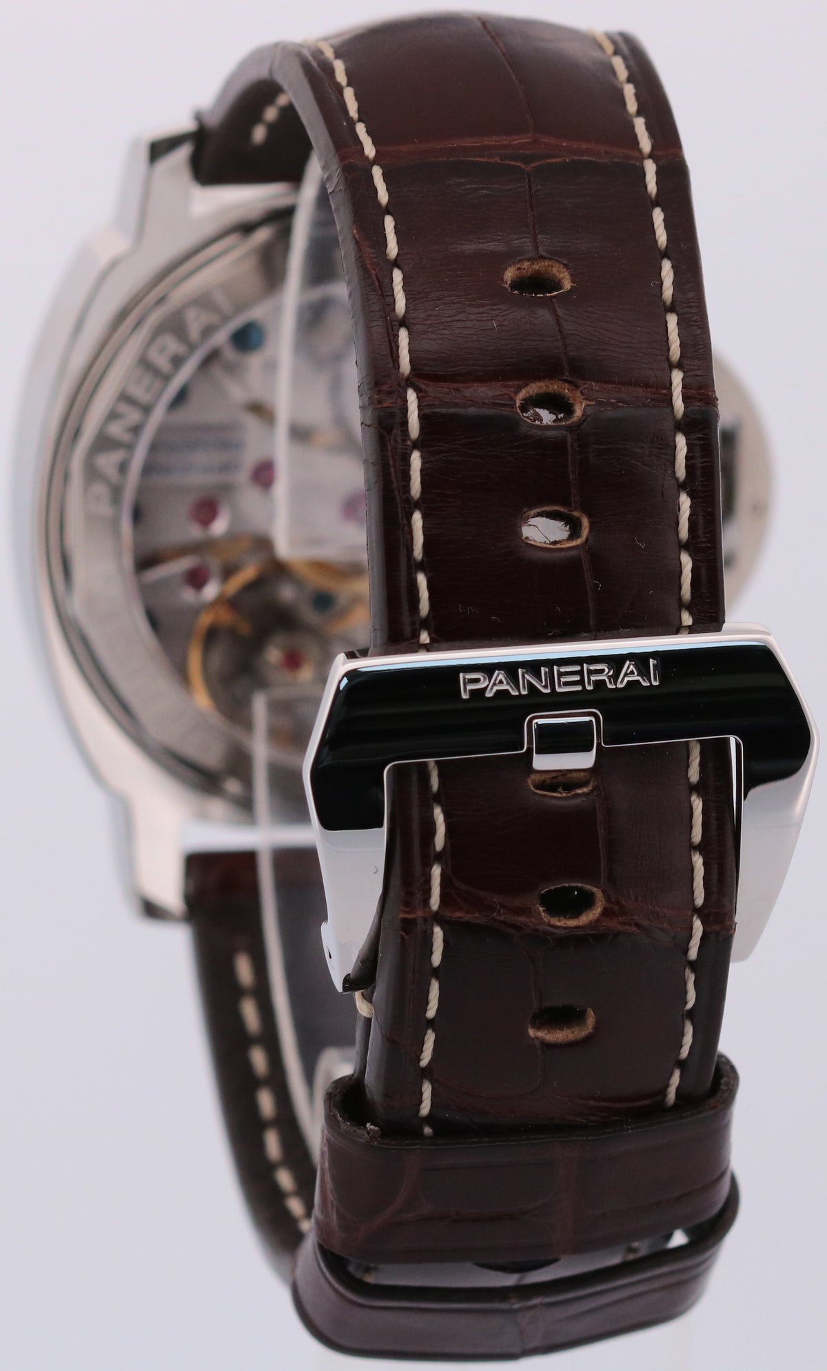 2009 Panerai Luminor Base PAM00114 Steel White 44mm Manual PAM114 Box Papers