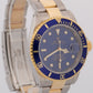 PAPERS Rolex Submariner 40mm BLUE 18K Yellow GOLD BUCKLE Stainless 16613 BOX