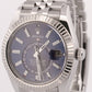 2022 PAPERS Rolex Sky-Dweller BLUE Steel 18K White Gold 42mm JUBILEE 326934 BOX
