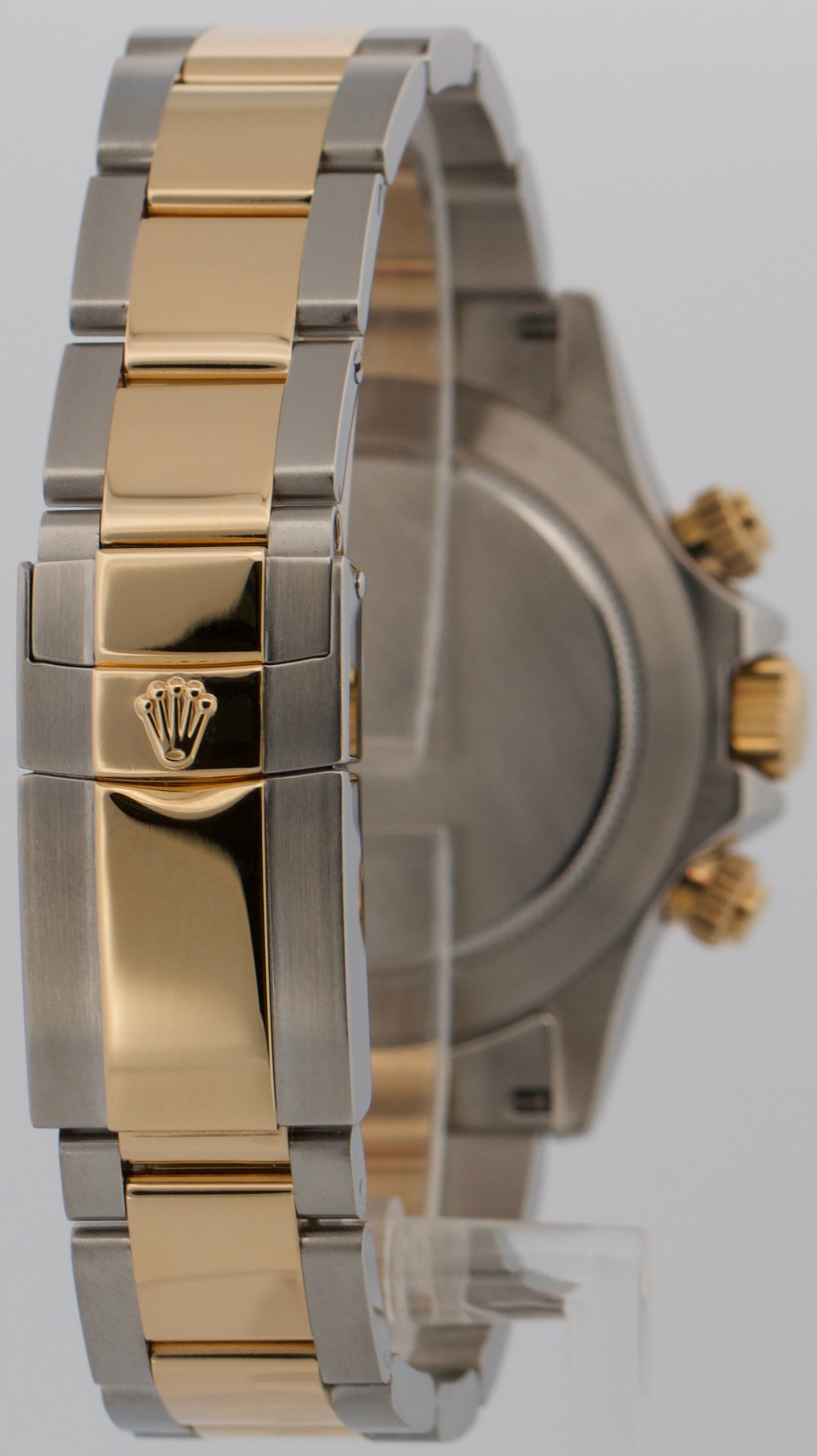 2008 Rolex Daytona Cosmograph 116523 Two-Tone Gold Steel Black 40mm Box Papers