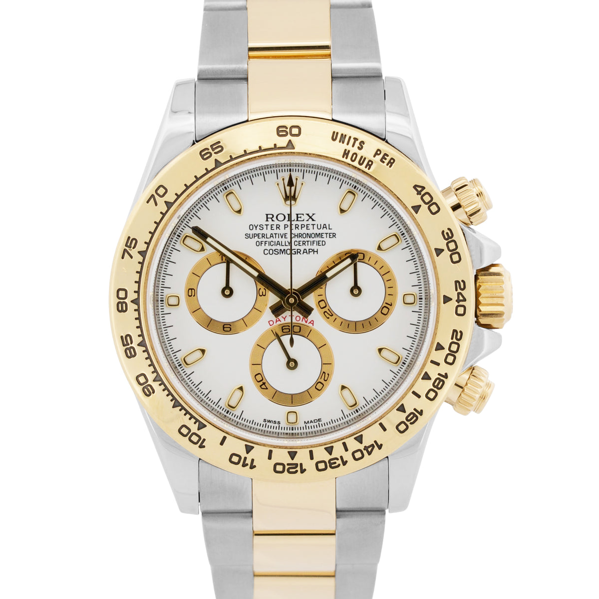 2017 Rolex Daytona Cosmograph 116503 White Two-Tone Gold Steel 40mm Box Papers