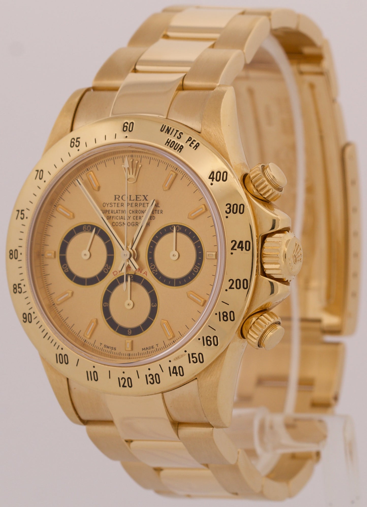 2024 RSC Rolex Daytona Cosmograph CHAMPAGNE 18K Gold INVERTED 6 40mm 16528 Watch
