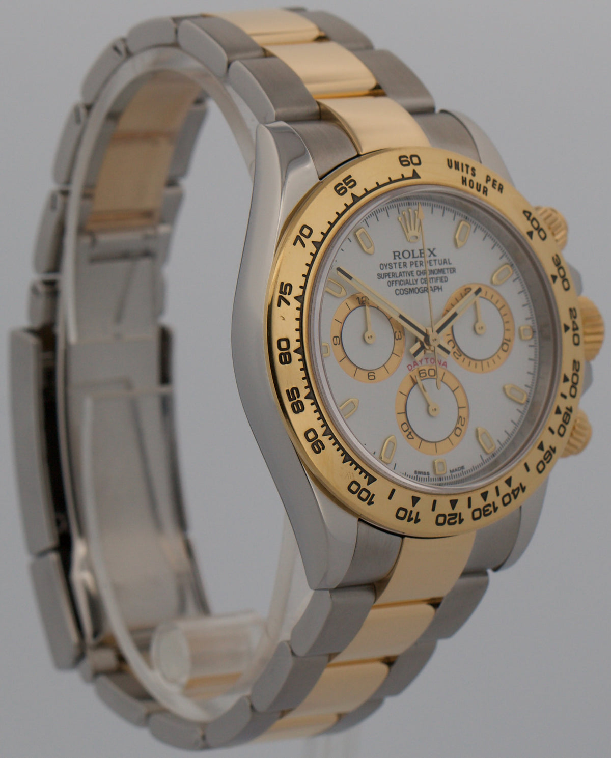 2017 Rolex Daytona Cosmograph 116503 White Two-Tone Gold Steel 40mm Box Papers