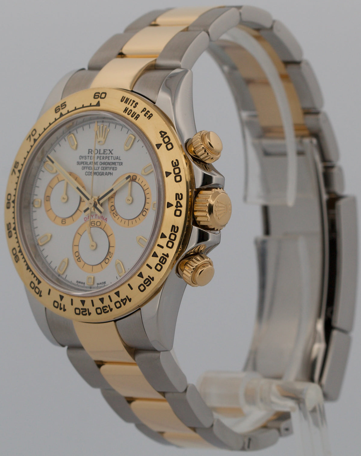 2017 Rolex Daytona Cosmograph 116503 White Two-Tone Gold Steel 40mm Box Papers