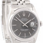 Rolex DateJust 36mm BLACK Stainless Steel JUBILEE Smooth Automatic Watch 16200