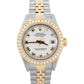 Ladies Rolex DateJust White DIAMOND 18K Gold Steel 26mm JUBILEE Watch 79173