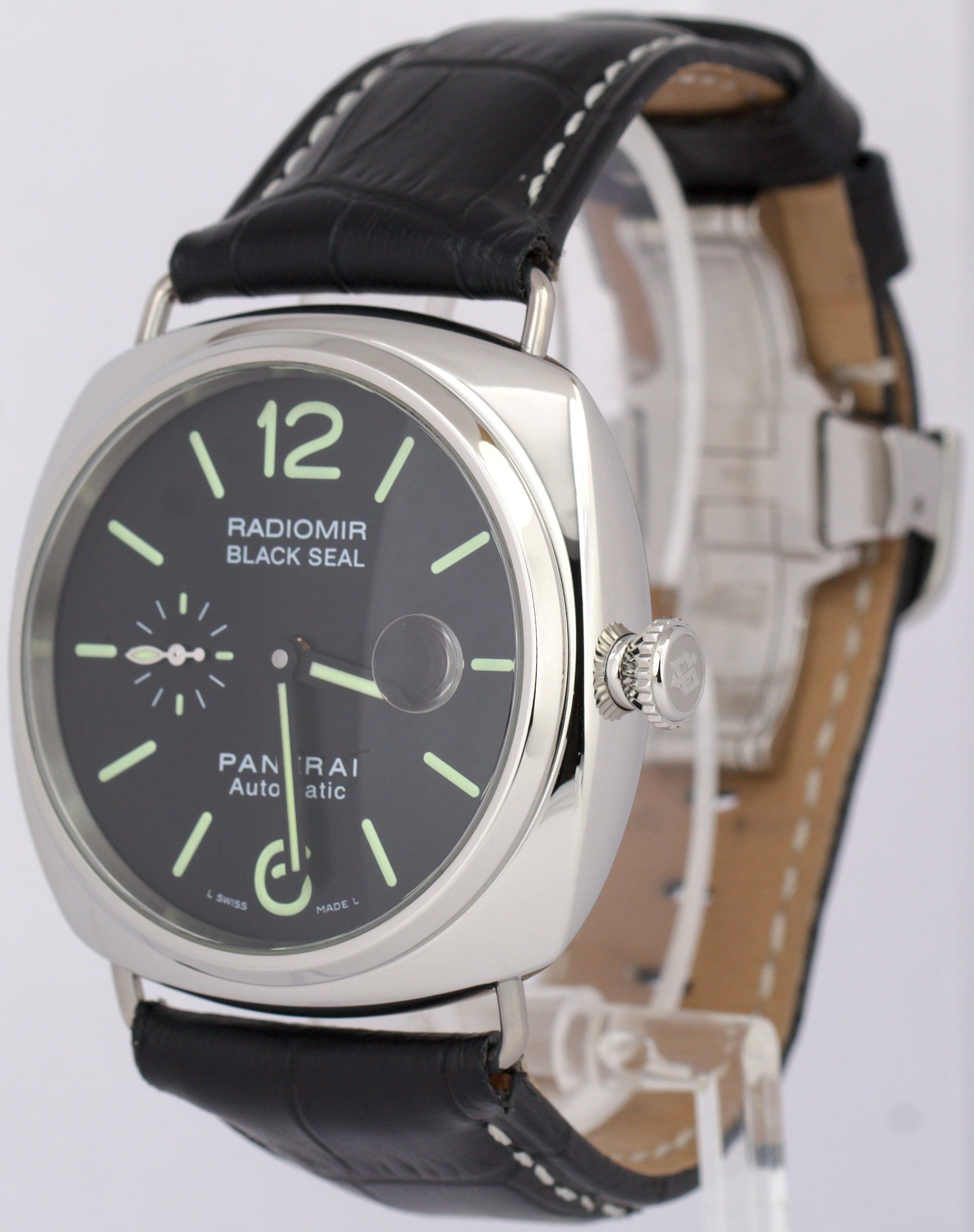 MINT Panerai Radiomir Black Seal Automatic Leather PAM 287 45mm PAM00287 Watch