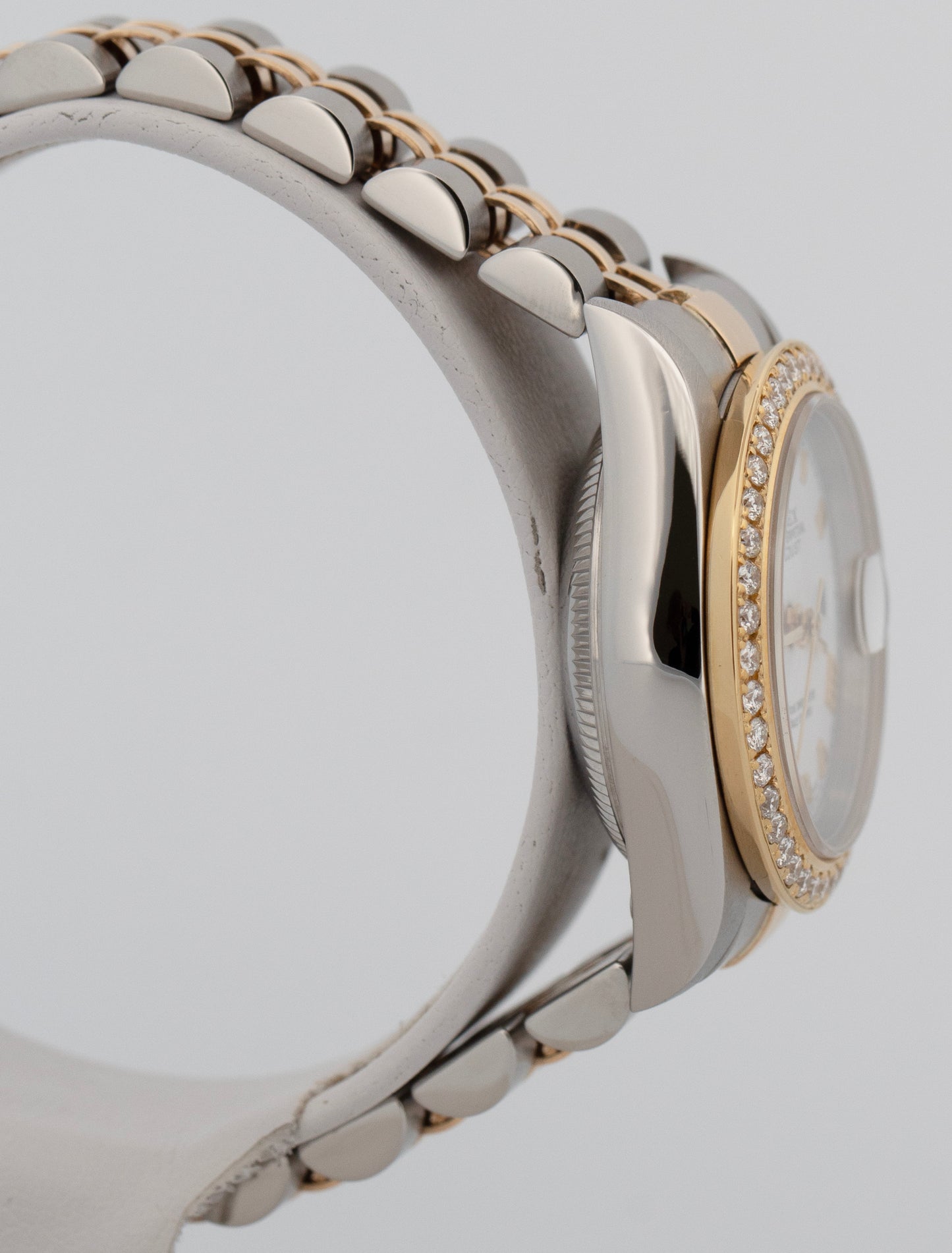 Ladies Rolex DateJust White DIAMOND 18K Gold Steel 26mm JUBILEE Watch 79173