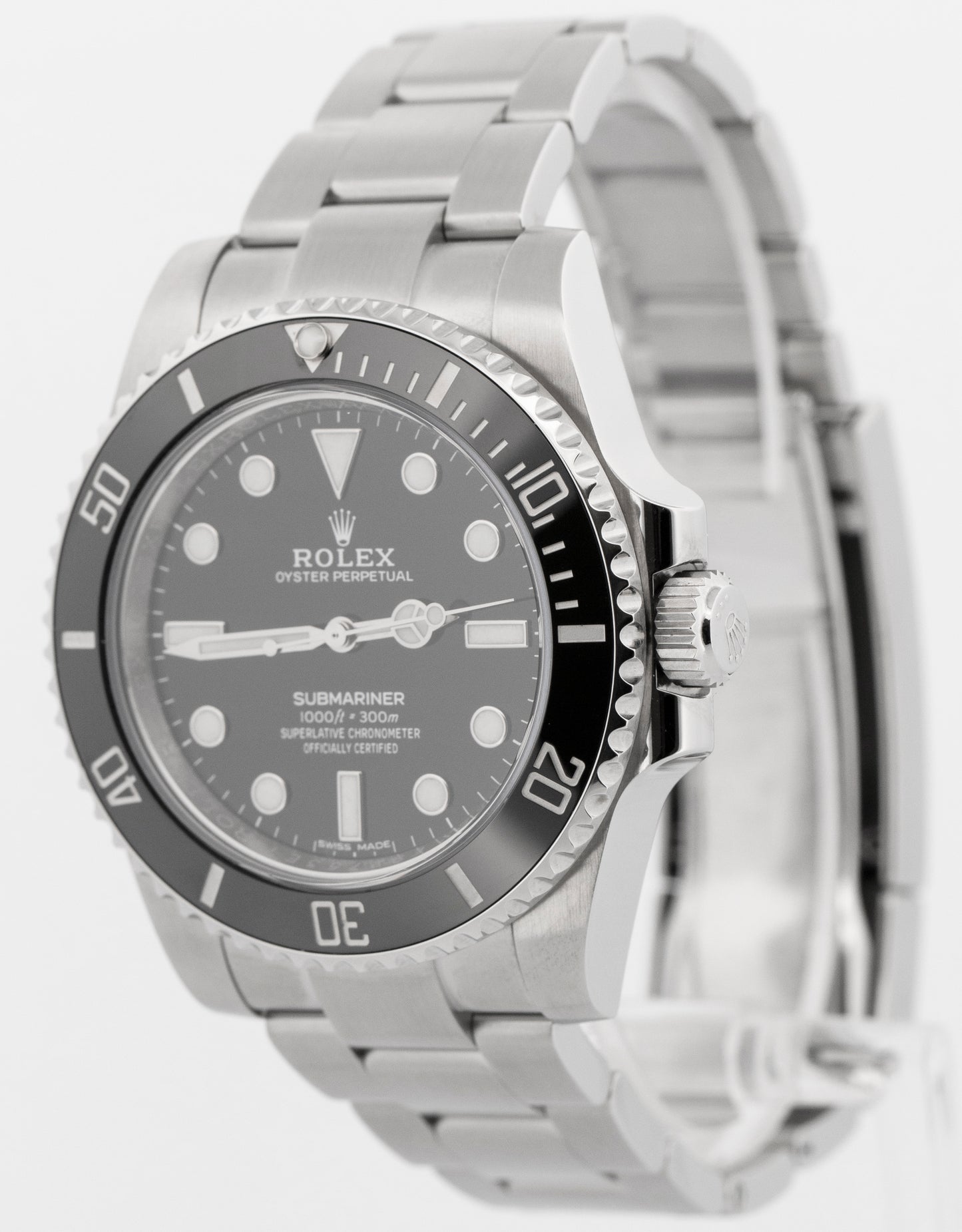 2017 PAPERS Rolex Submariner No-Date 40mm BLACK Ceramic Steel 114060 LN BOX