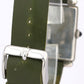 VINTAGE Cartier Tank Obus Sterling Silver Green Leather 25mm Manual Watch