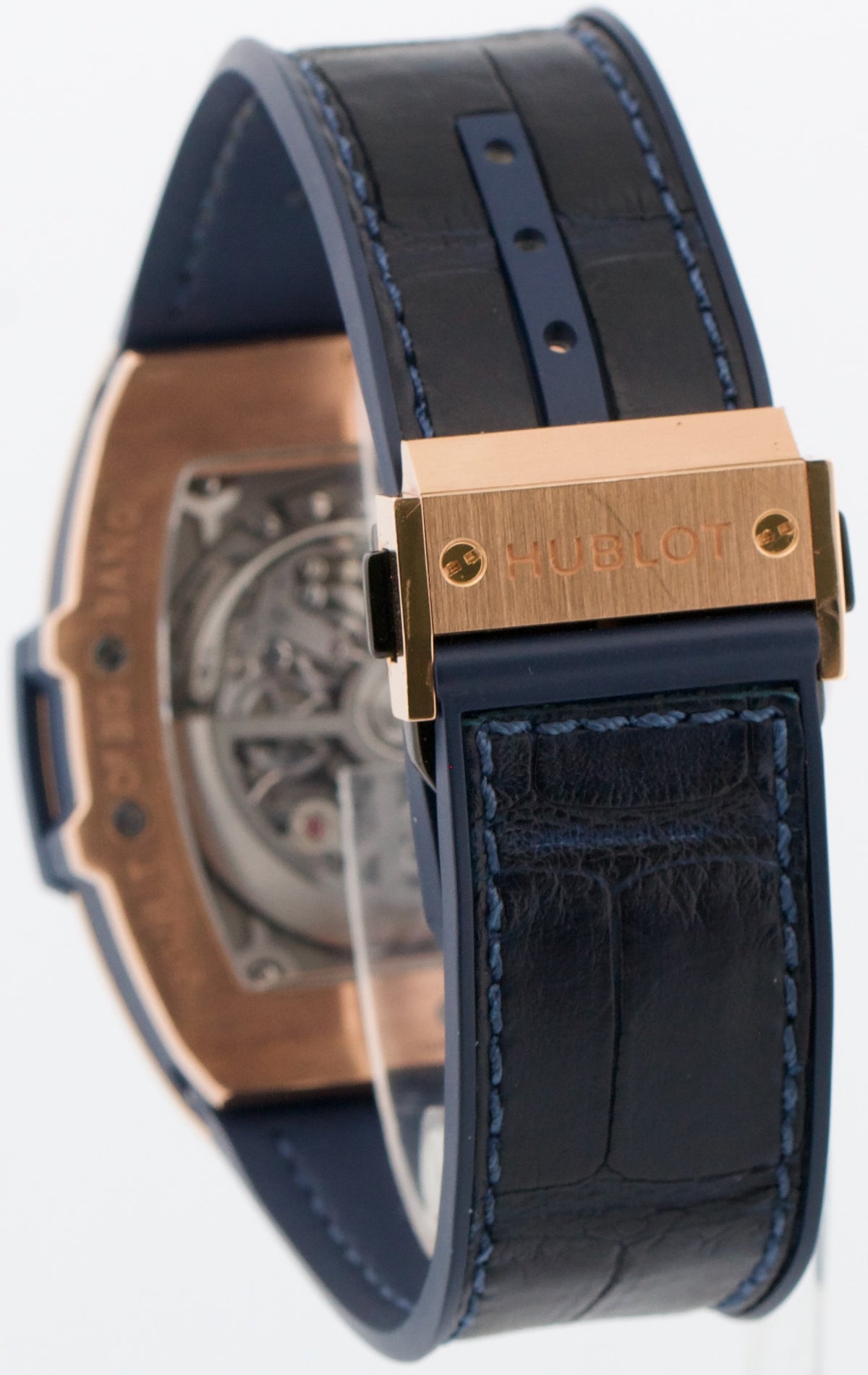 Hublot Spirit of Big Bang 641.OX.7180.LR Skeleton 18K Rose Gold Blue 42mm Watch