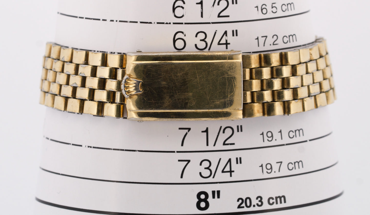 VINTAGE 1958 Rolex Oyster Perpetual IVORY 31mm 14K Yellow Gold JUBILEE 6548