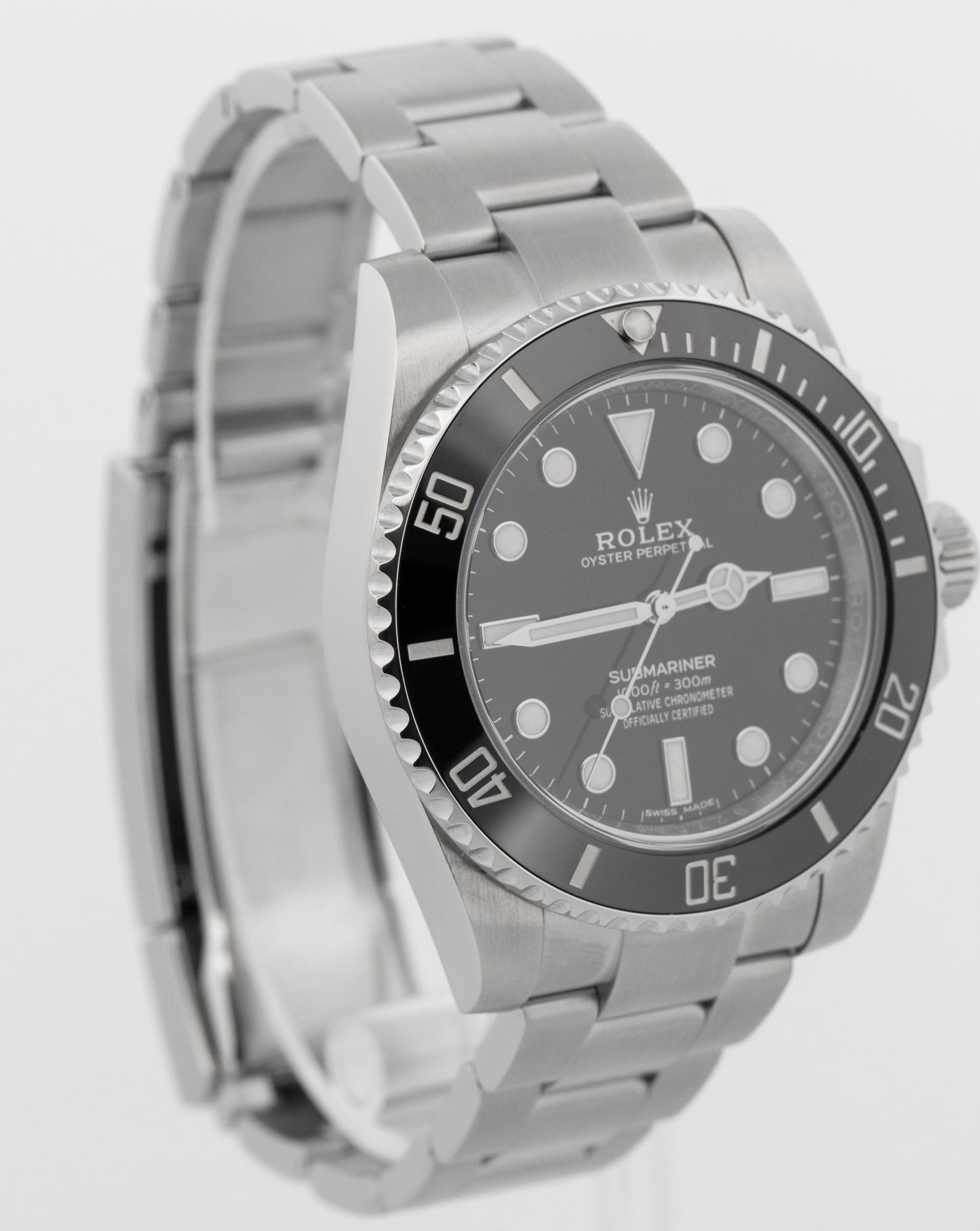 2017 PAPERS Rolex Submariner No-Date 40mm BLACK Ceramic Steel 114060 LN BOX
