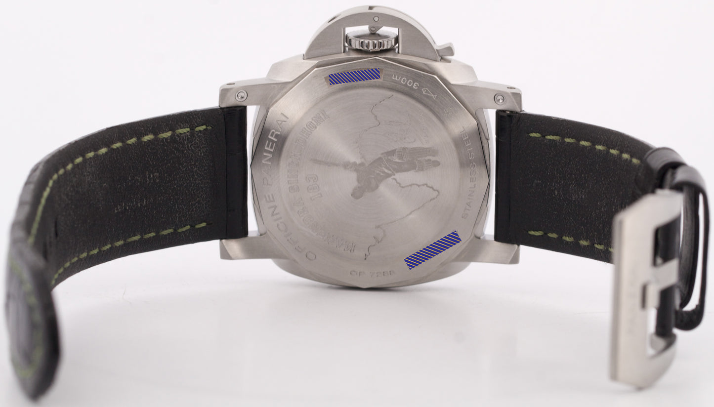 Panerai Luminor GMT 3 Days MS DHONI PAM01056 Steel GREEN Automatic 44mm PAM1056