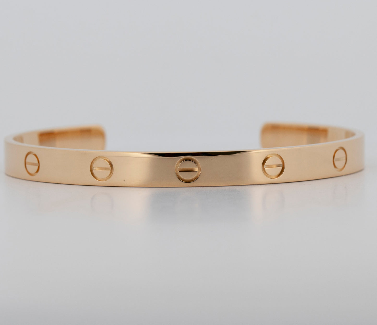 2015 PAPERS Cartier LOVE CUFF Bracelet Solid 18K Yellow Gold Size 19 AU 750 BOX