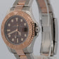 2020 Rolex Yacht-Master 268621 37mm Chocolate Brown Steel 18K Gold Box Papers