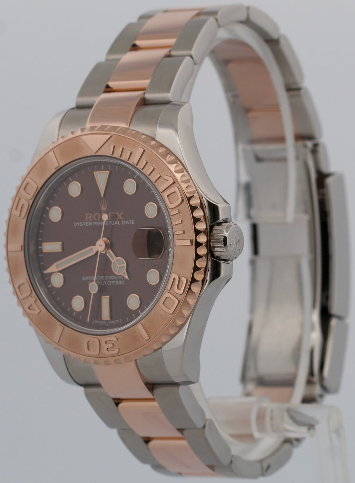 2020 Rolex Yacht-Master 268621 37mm Chocolate Brown Steel 18K Gold Box Papers