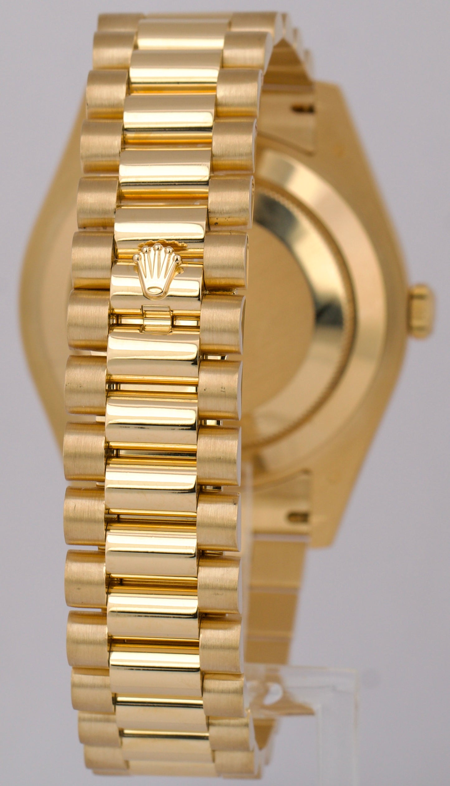 MINT PAPERS Rolex Day-Date II 41mm CHAMPAGNE 18K Yellow Gold Fluted 218238 BOX