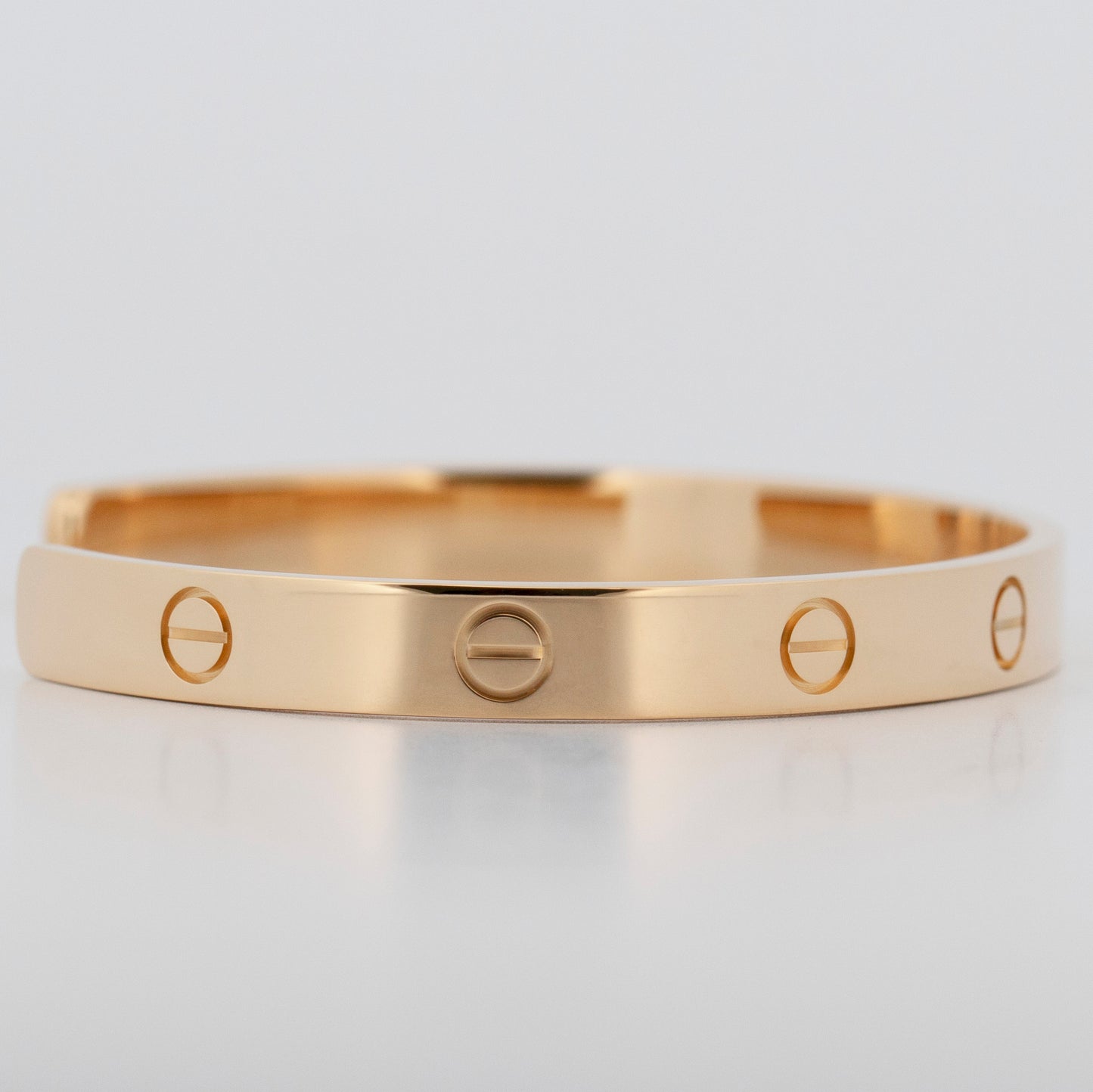 2015 PAPERS Cartier LOVE CUFF Bracelet Solid 18K Yellow Gold Size 19 AU 750 BOX