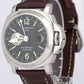 MINT Panerai Luminor GMT PAM88 Automatic Black Leather Steel 44mm Watch PAM00088