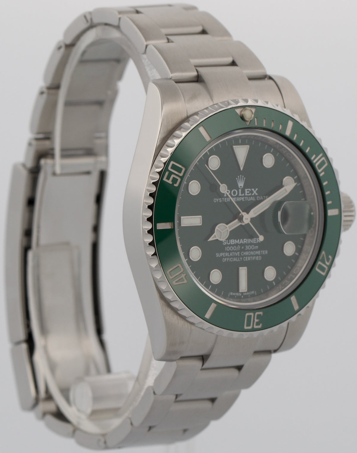2016 Rolex Submariner 116610 LV Hulk Green Ceramic Steel Oyster 40mm Box Papers