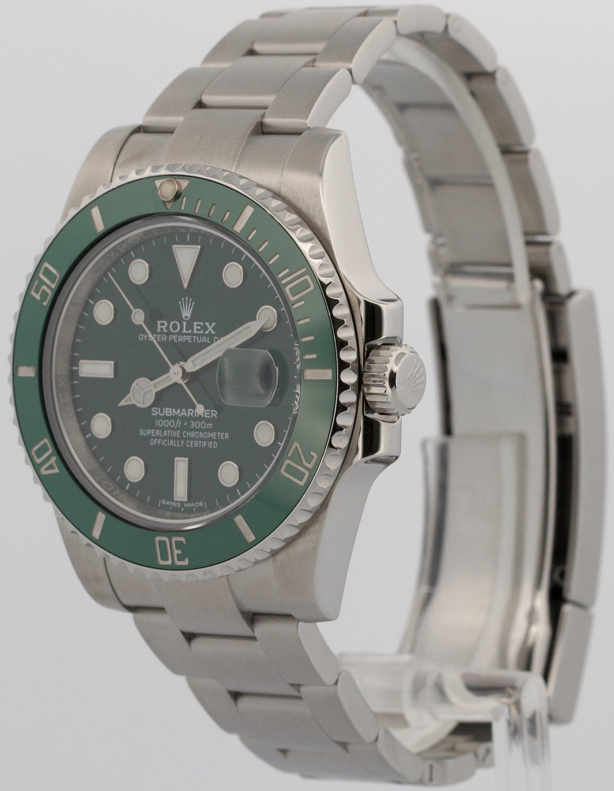 2016 Rolex Submariner 116610 LV Hulk Green Ceramic Steel Oyster 40mm Box Papers