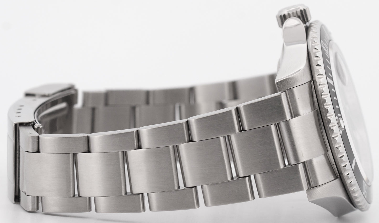 Rolex Submariner Date NO-HOLES Stainless Steel Black REHAUT 40mm 16610T Watch