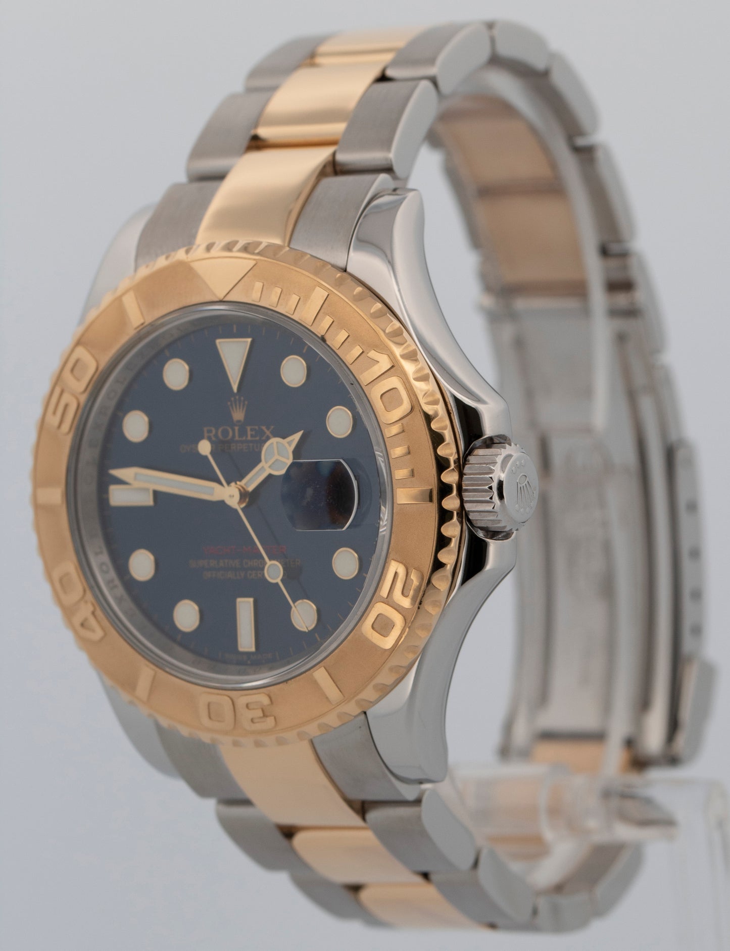 Rolex Yacht-Master 40mm BLUE 18K Two-Tone 18K Yellow Gold Steel 16623 Watch