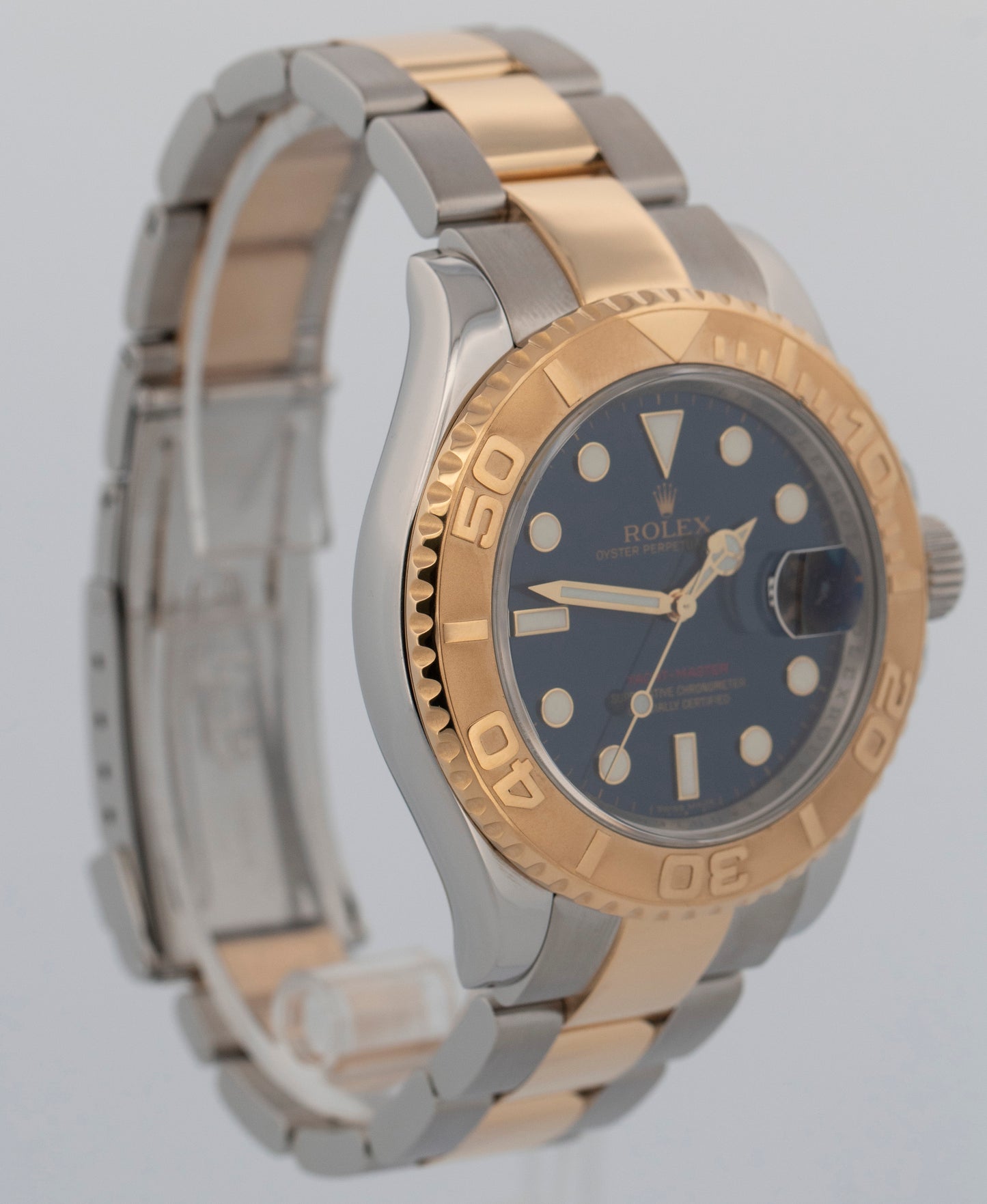 Rolex Yacht-Master 40mm BLUE 18K Two-Tone 18K Yellow Gold Steel 16623 Watch