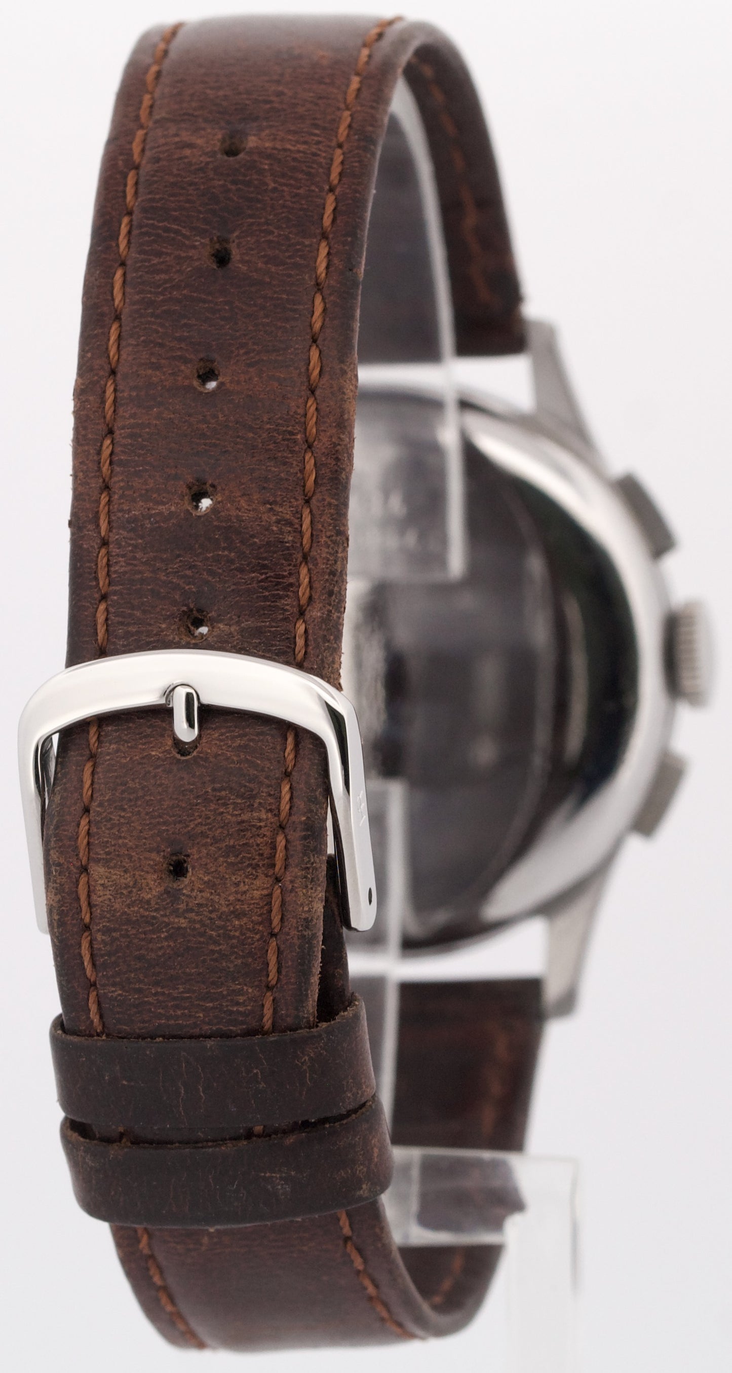 VINTAGE Breitling 787 Premier TROPICAL Chronograph GILT Leather 35mm Manual