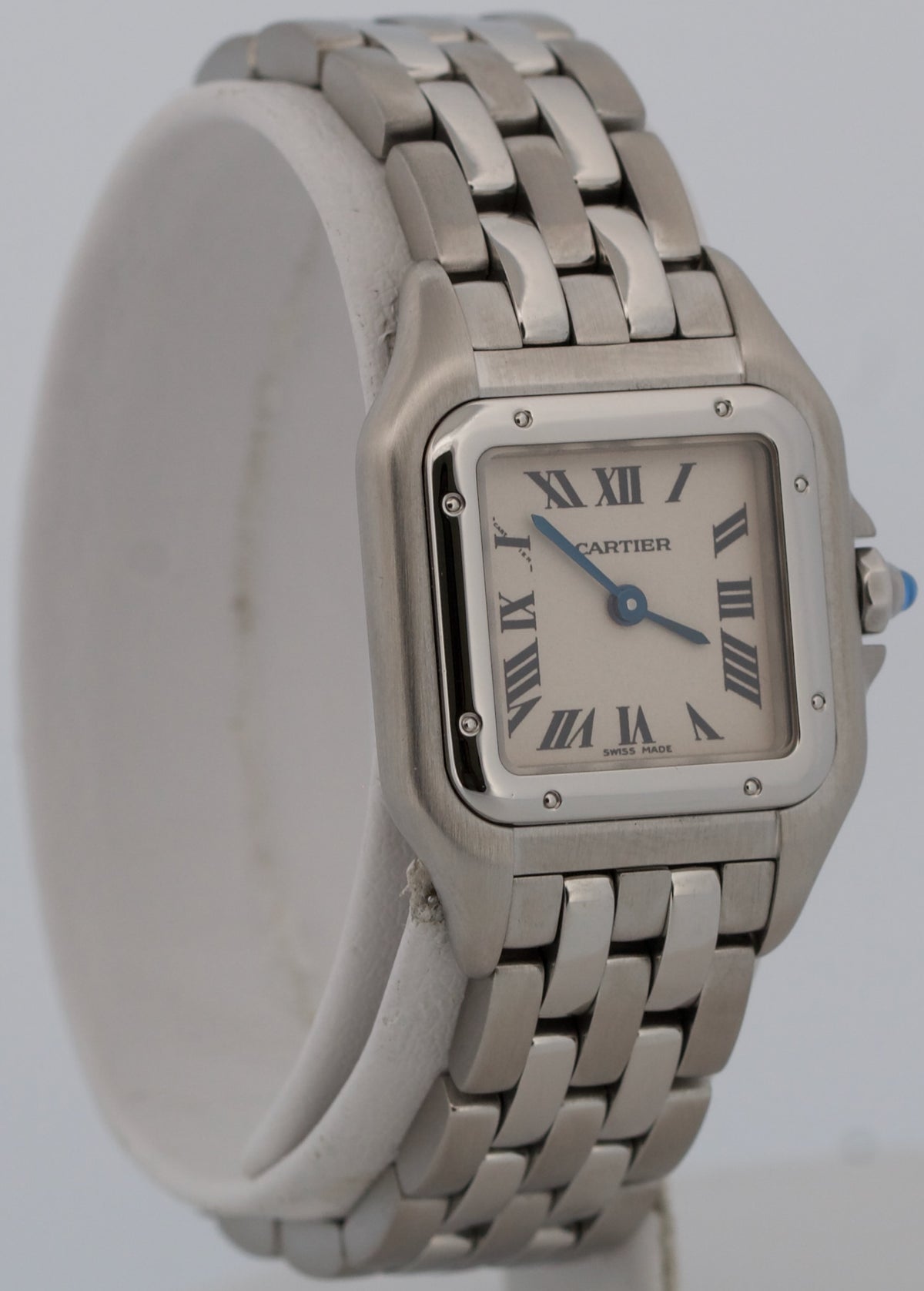 Ladies Cartier Panthere 1320 W25033P5 Stainless Quartz 22mm White Roman Watch