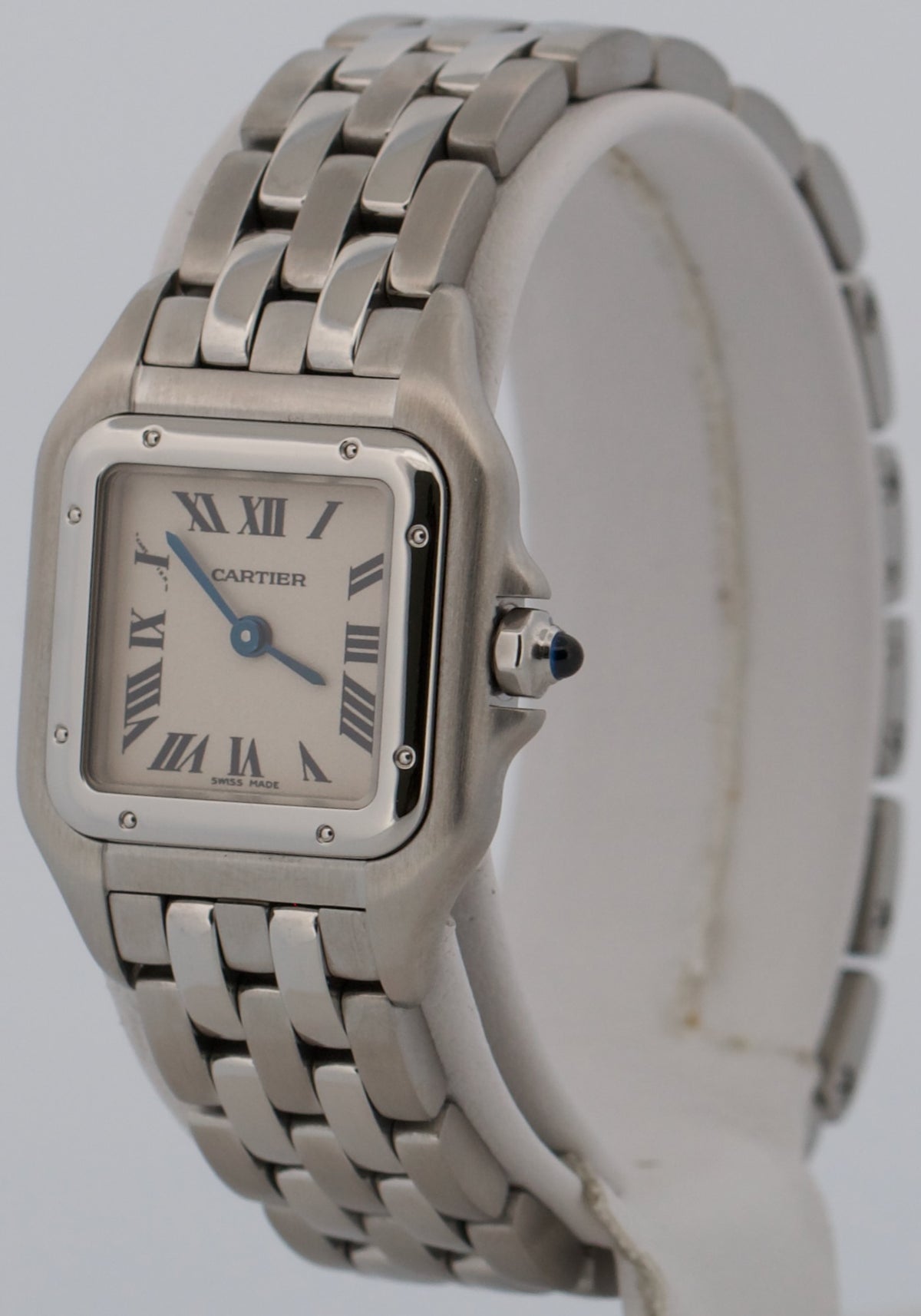 Ladies Cartier Panthere 1320 W25033P5 Stainless Quartz 22mm White Roman Watch