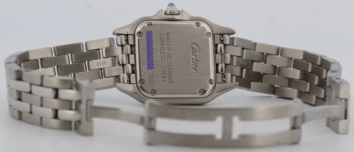 Ladies Cartier Panthere 1320 W25033P5 Stainless Quartz 22mm White Roman Watch