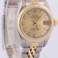 Ladies Rolex DateJust 26mm CHAMPAGNE DIAMOND 18K Yellow Gold Steel JUBILEE 69173