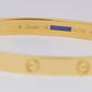 NEW 2023 PAPERS Cartier LOVE Bracelet Solid 18K Yellow Gold Size 19 AU 750 BOX