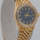 1995 Rolex Oyster Perpetual 26mm Blue Diamond 18K Gold Jubilee 67198 Box Papers