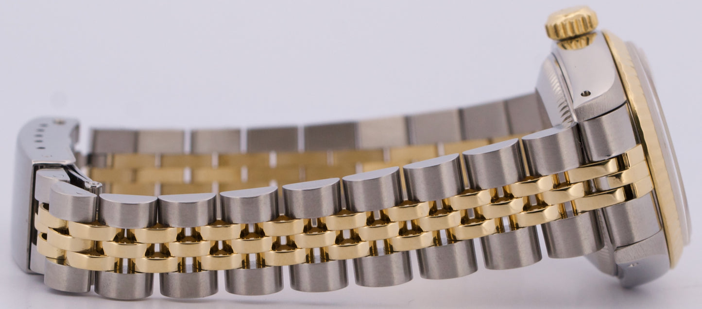 Ladies Rolex DateJust 26mm CHAMPAGNE DIAMOND 18K Yellow Gold Steel JUBILEE 69173