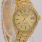 Rolex DateJust President 26mm CHAMPAGNE DIAMOND 18K Yellow Gold BARK 6917 BOX