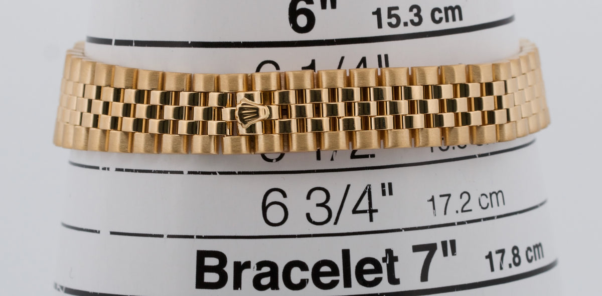 1995 Rolex Oyster Perpetual 26mm Blue Diamond 18K Gold Jubilee 67198 Box Papers