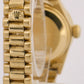 Rolex DateJust President 26mm CHAMPAGNE DIAMOND 18K Yellow Gold BARK 6917 BOX