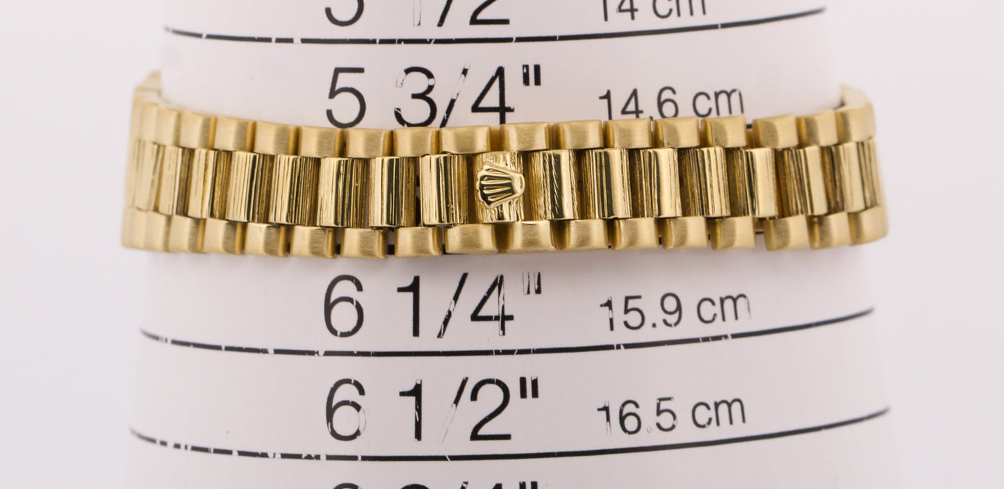 Rolex DateJust President 26mm CHAMPAGNE DIAMOND 18K Yellow Gold BARK 6917 BOX