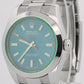 PAPERS Rolex Milgauss Z-Blue Green Crystal BLUE 40mm 116400 GV Steel Watch BOX